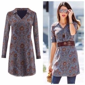 Cabi Paisley Floral Provincial Tunic Dress